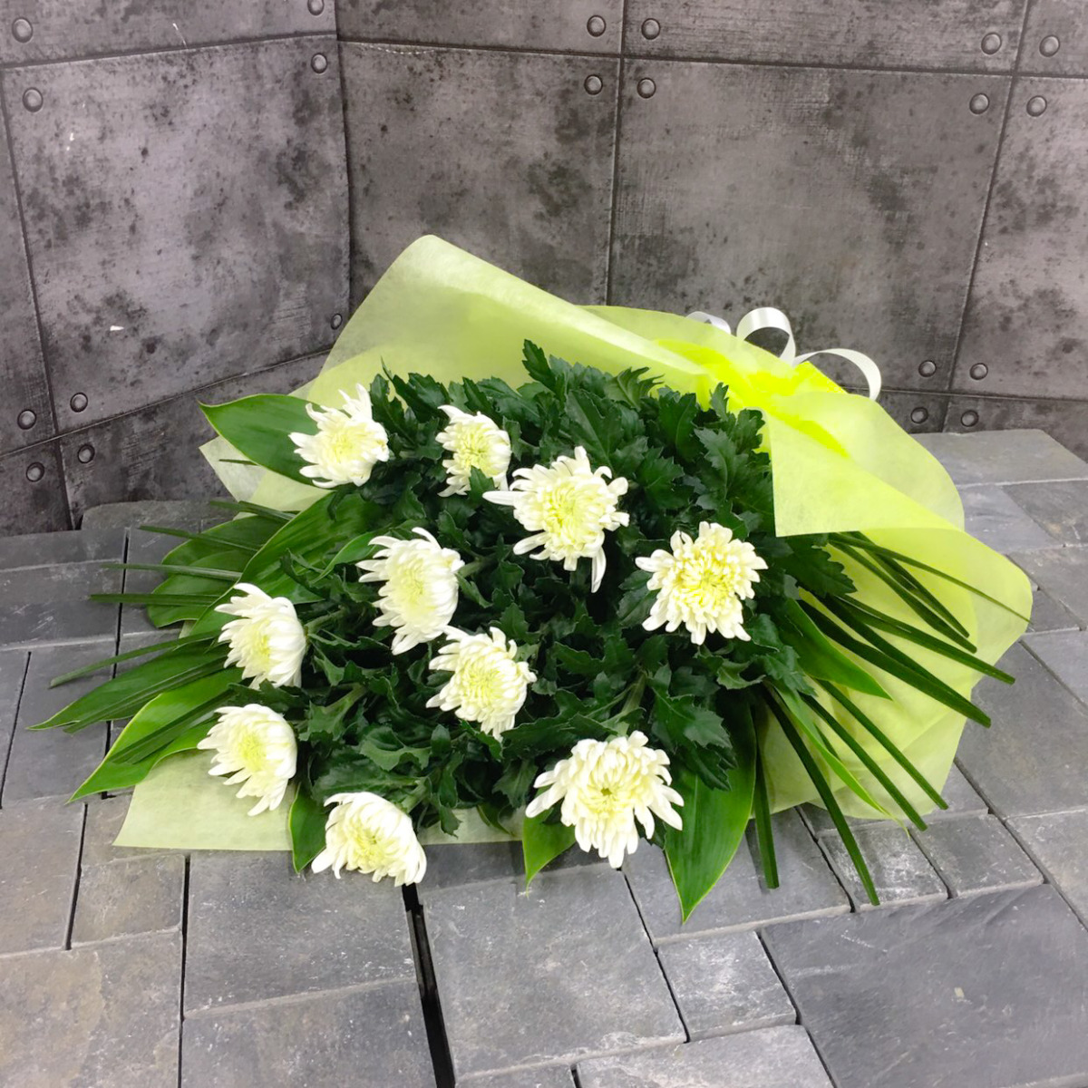 【御供】白菊の花束（H60）