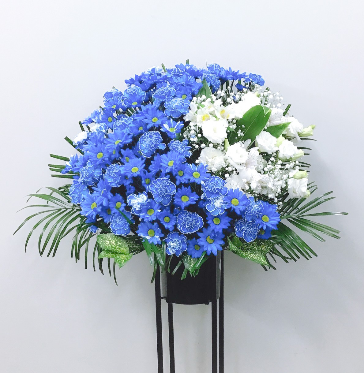 【東京エリア限定】ブルームーンの黒パイプスタンド花（H170）【配送無料】